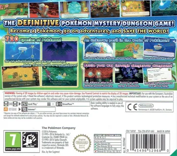 Pokemon Super Mystery Dungeon (Europe) (En,Fr,De,Es,It) box cover back